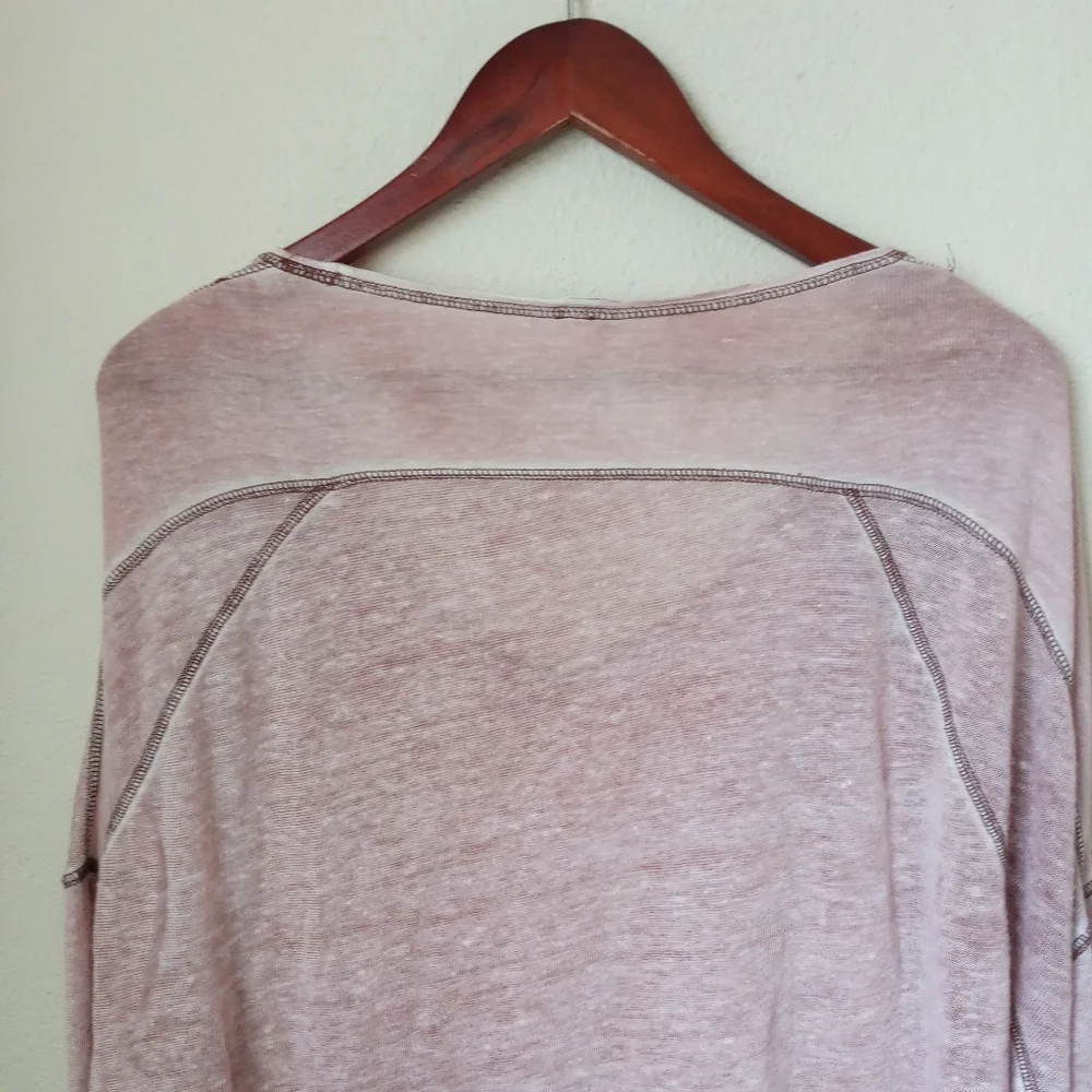 Free People XS Macchiato Linen Tee